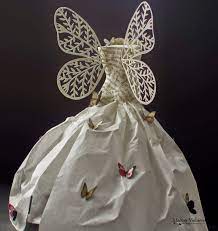 Malena Valcarcel Original Art Vestido De Hada De Papel Vestido De Papel Vestido De Hada Disfraz Con Material Reciclado