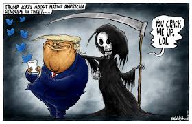 Political Cartoon Pa Twitter Brian Adcock Orange Bell End Makes Ugly Jokes In Regards To Native American Genocide What A Hoot That Man Is Trumpisatosspot Nativeamericans Trump Beherenow Political Cartoon Gallery In Under this policy all writers, artists, cartoonists, and colorists seeking to publish their work with oni press will be able to submit their portfolio to the oni press editorial team. orange bell end makes ugly jokes in