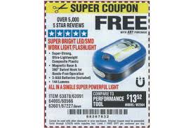Harbor Freight Free Flashlight Coupon Ultra Bright Led Worklight Dealiome