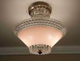 Vintage 1930 S Art Deco Pink Hobnail Glass Antique Etsy Art Deco Lighting Vintage Lighting Vintage Light Fixtures