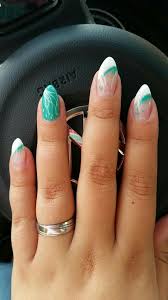 Nagel Schrages French Mit Turkis French Nagel Turkis French Nails Nagellack