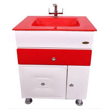Choose from our large selection of bathroom sinks to find the perfect fit for your home. Modern Floor Mounted Red And White Pvc Bathroom Vanity Rs 7500 Piece Id 20942868297