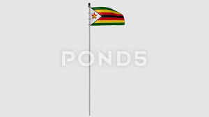 Zimbabwe Flag On Pole With Alpha Channel Stock Footage Pole Flag Zimbabwe Alpha Zimbabwe Flag Alpha Channel Alpha