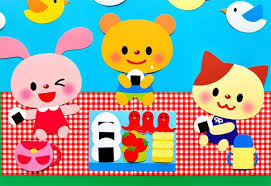 壁面飾り工房 標準サイズ 横80cm ピクニック楽しいね ４月 ５月 ６月 春 夏 幼稚園 保育園 学校 病院 施設 知育 春のハンドメイド 飾り ピクニック