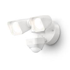 Ring Smart Lighting White Motion Activated Outdoor Integrated Led Flood Light 5w21s8 Wen0 The Home Depot In 2020 Smart Lighting Motion Sensing Light Led Flood