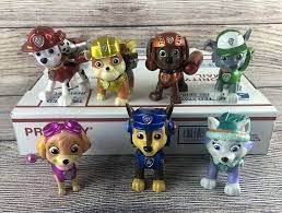 Paw Patrol Metallic Pup Figures Lot Of 7 Everest Skye Marshall Rubble Chase Ebay Paw Patrol Paw Patrol Figures Paw