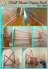 It features 6 bars, 10 feet of drying space and is adjustable to 3 different heights. Diy Laundry Drying Rack Wall Mount From Floor Standing I Am Doing This Drying Rack Laundry Wall Mounted Clothes Drying Rack Laundry Drying Rack Wall