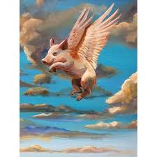 Flying Pig Pig Illustration Pig Artwork Pig Art