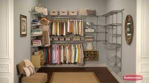 The versatile configurations closet system is easy to install and adjusts shelving and rods to maximize space. Rubbermaid Configurations Closet System Youtube