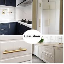 Vincent creates a subtly modern look. Black Gold Brushed Straight Cupboard Handles Knobs Stainless Steel Brushed Black Gold Kitchen Door Handles Cabinet Pull Cabinet Pulls Aliexpress