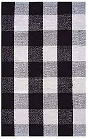 Black And White Buffalo Check Doormat Amazon Com Levinis Buffalo Check Rug 100 Cotton Washable Porch Rugs Door Mat Hand Woven Checkered Plaid Rug For Doorwa Plaid Rug Kitchen Rugs And Mats Rugs