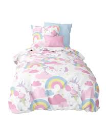 Aminata Kids Susse Bettwasche Fur Einhorn Fans Kinder Bettwasche Set Mit Einhorn Motiv Unicorn Regenbogen 100x135 Bettwasche Kinder Bettwasche Set Bettwasche
