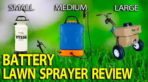 Smk sprayers deliver great improvement for you over the other traditional methods by providing patented bucket locking technology that allows you to directly and easily connect to a 3.5 or 5 gallon bucket. Best Lawn Sprayer Battery Powered Cordless Youtube