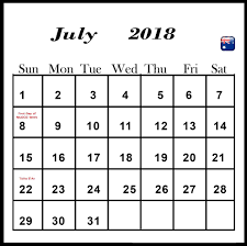 July 2018 Holiday Calendar For Australia 2018 Holiday Calendar Holiday Calendar Calendar Design