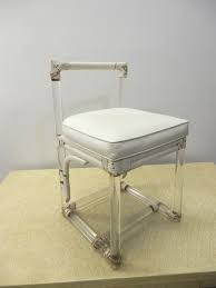 Vintage Chair Lucite Rattan Vanity Chair Mid Century Modern Hollywood Regency Mid Century Modern Chair Vintage Chairs Vanity Chair