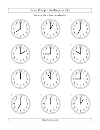 La Hoja De Ejercicios De Leer La Hora En Un Reloj Analogico En Intervalo Hoja De Trabajo Para Matematicas Hojas De Trabajo De Matematicas Actividades Del Reloj