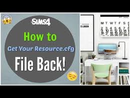 Sims 4 felicity living room by arwenkaboom a living room set for your simmies, as always inspired by scandinavian design. How To Get The Resource Cfg File The Sims 4 Tutorial Tuesday Youtube