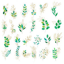 Dark green floral vector seamless in the editable background with gold and silver, luxurious, wallpaper, luxury geometric pattern. Gold And Green Leaves Collection Leaves Collection Gold Cute Png And Vector With Transparent Background For Free Download Floral Watercolor Background Green Gold Weddings Nature Vector