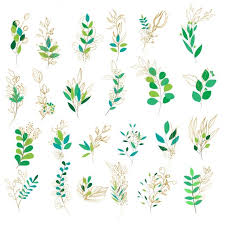 Dark green floral vector seamless in the editable background with gold and silver, luxurious, wallpaper, luxury geometric pattern. Gold And Green Leaves Collection Leaves Collection Gold Cute Png And Vector With Transparent Background For Free Download Floral Watercolor Background Green Gold Weddings Nature Vector