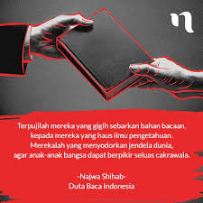 1.membaca waqaf pada kalimat yang berada di tengah ayat. 4 Pesan Najwa Sebagai Duta Baca Indonesia Merahputih