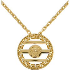 Copper gourd round beads cage pendant essential oil diffuser jewelry making. Versace Gold Round Cage Medusa Necklace In Metallic For Men Lyst