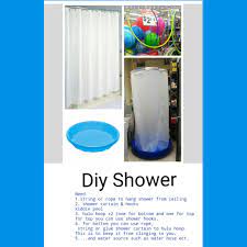 Diy Shower Shower Diy Kiddie Pool Shower Hulu Hoop Shower Curtain Camping Easy Diyshower Redneckshower Diy Shower Pool Shower Camping Shower