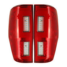Car Led Rear Tail Light Assembly Red For Ford Ranger Raptor T6 T7 Px Mk1 Mk2
