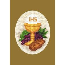 Maybe you would like to learn more about one of these? Printed Cross Stitch Pattern Holy Communion Card Bread And Grapes Coricamo