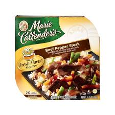 Support@mccornbread.com look for marie callender's® cornbread mix at your grocer. Marie Callender S Beef Pepper Steak Fresh Flavor Steamer Frozen Dinner 10 25 Oz Instacart