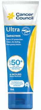 She added sunscreen also needed to be applied 20 minutes before heading outdoors so water in the formula could evaporate to create a. Cancer Council Spf50 Ultra Sunscreen 110ml