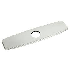 Stainless steel deck plate, cleanout plug, and 3 in. Kitchen Sink Faucet Deck Plate Polished Chrome On Sale Overstock 18658006