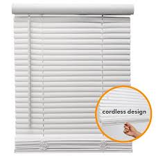 Get the best prices at blinds.com®! Biltek 71 W X 64 H Cordless Window Blinds 1 Slat Pvc Vinyl Venetian Horizontal Privacy Shade Anti Uv White Walmart Com Walmart Com