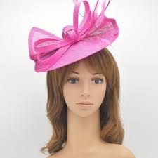 M813 ( Watermelon Pink ) Kentucky Derby, Wedding, Easter, Tea Party, Royal  Ascot Sinamay Headband Medium Fascinator Cocktail
