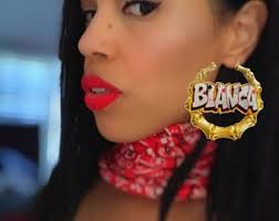 Custom Bamboo Earrings Door Knocker Earrings Nameplate Earrings graffiti  Font Earrings Art Personalized Jewelry Birthday Gifts 90s