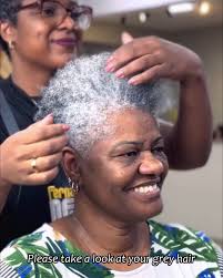 Did you ever take a look at your natural grey hair color?👑, Are you black  with silver?, Or is there any brown tone?, She has pretty grey hair which  is salt & pepper., How about yours?🤓, Answer me in ...
