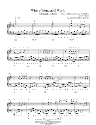 Louis Armstrong What A Wonderful World Free Mp3 Download What A Wonderful World By Louis Armstrong Piano Sheet Music Advanced Level Violin Sheet Music Piano Music Piano Sheet Music
