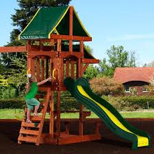 Swing Set From Walmart For 399 Wooden Swing Set Swing Set Backyard