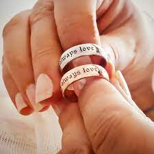 Name Enamel Ring Customized Name Ring Wedding Band Birthday Gift Ring Custom Engagement Personalized Wedding Rings Birthday Gift Ring Personalized Silver Rings