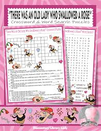 There Was An Old Lady Who Swallowed A Rose Activities Crossword Word Searches In 2020 Early Childhood Literacy Teaching Fun First Grade Resources