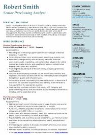 senior procurement specialist resume