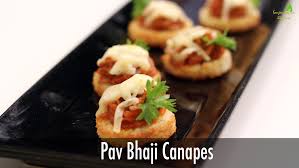Pav Bhaji Canapes Sanjeev Kapoor Khazana Fruity Drink Recipes Indian Food Recipes Vegetarian Indian Snack Recipes