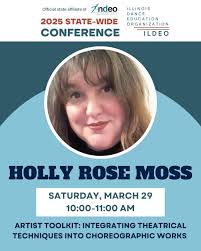 Meet our amazing presenters! ✨ #ildeo2025 #danceeducation  #professionaldevelopment 🧰 Artist Toolkit: Integrating Theatrical  Techniques Into Choreographic Works @holly_rose_moss_ A movement workshop  to enhance the choreographic process, centered