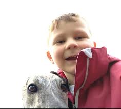 Here's Paula Isaac with her dog. She's entered the selfie dog portrait  competition to win a painting of the selfie. Add a selfie in the comments  box below to enter or send