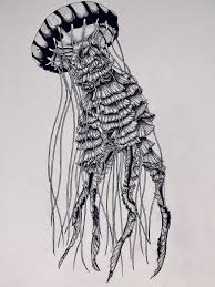 dotwork jellyfish illustration made with a micron pen by carter setsma