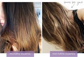 Blonde highlights on brown hair with dark roots are a rooty blonde. Brunettes Can Def Should Use Purple Shampoo Too Purple Shampoo Purple Shampoo For Blondes Brassy Hair