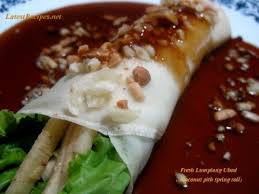 Lumpiang Ubod Coconut Pith Spring Roll Spring Rolls Recipes Food