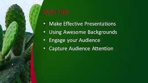 How to make an attractive cover page. Free Cacti Powerpoint Template Free Powerpoint Templates