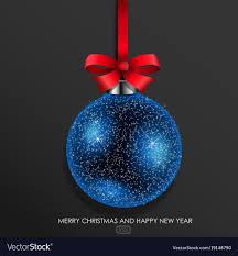 Blue Glass Christmas Ball Vector Image On Vectorstock In 2020 Glass Christmas Balls Christmas Balls Blue Glass