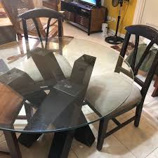 Offering the best dining sets deals only at dubai.dubizzle.com. For Sale Used Glass Dining Table Furniture Home Living Furniture Tables Sets On Carousell