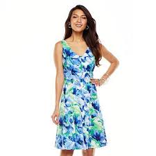 Chaps Floral Jacquard A Line Dress Women S Womens Dresses Dresses A Line Dress